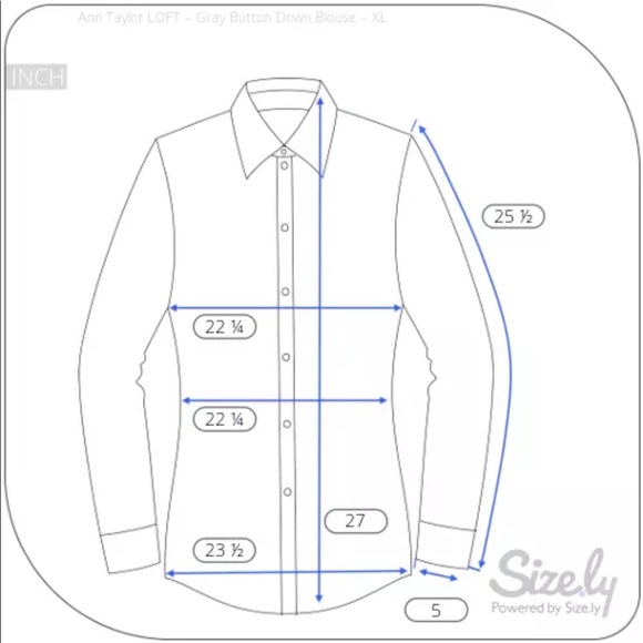 LOFT Button Down Long Sleeve Blouse Dress Shirt - Picture 6 of 7